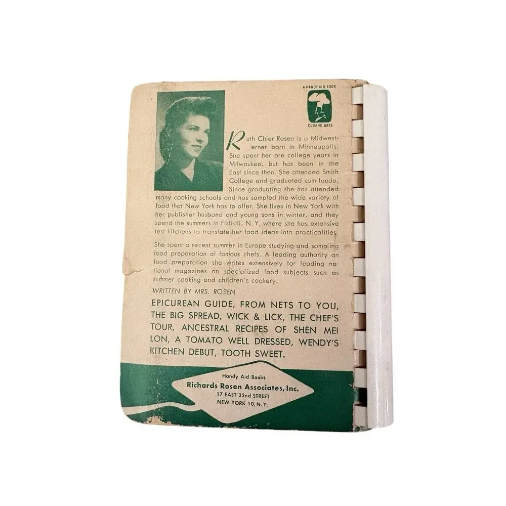 Vintage Cookbook 1953 A Tomato Well Dressed Ruth Rosen Salad Cookbook
